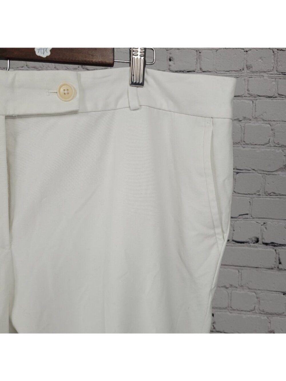 Talbots White Signature High Rise Straight Leg Lined Chino Pants 20L (41x34) - Picture 10 of 14